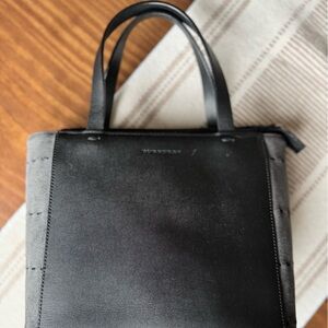 Burberry leather and suede novacheck handbag